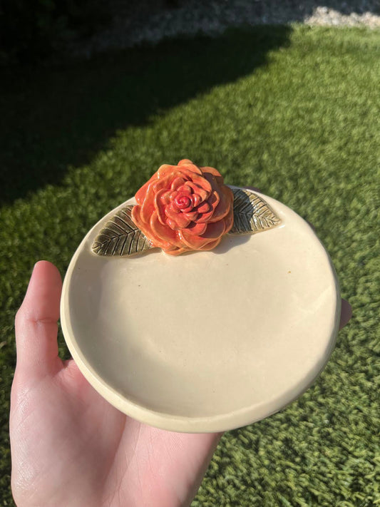 Orange Rose Dish