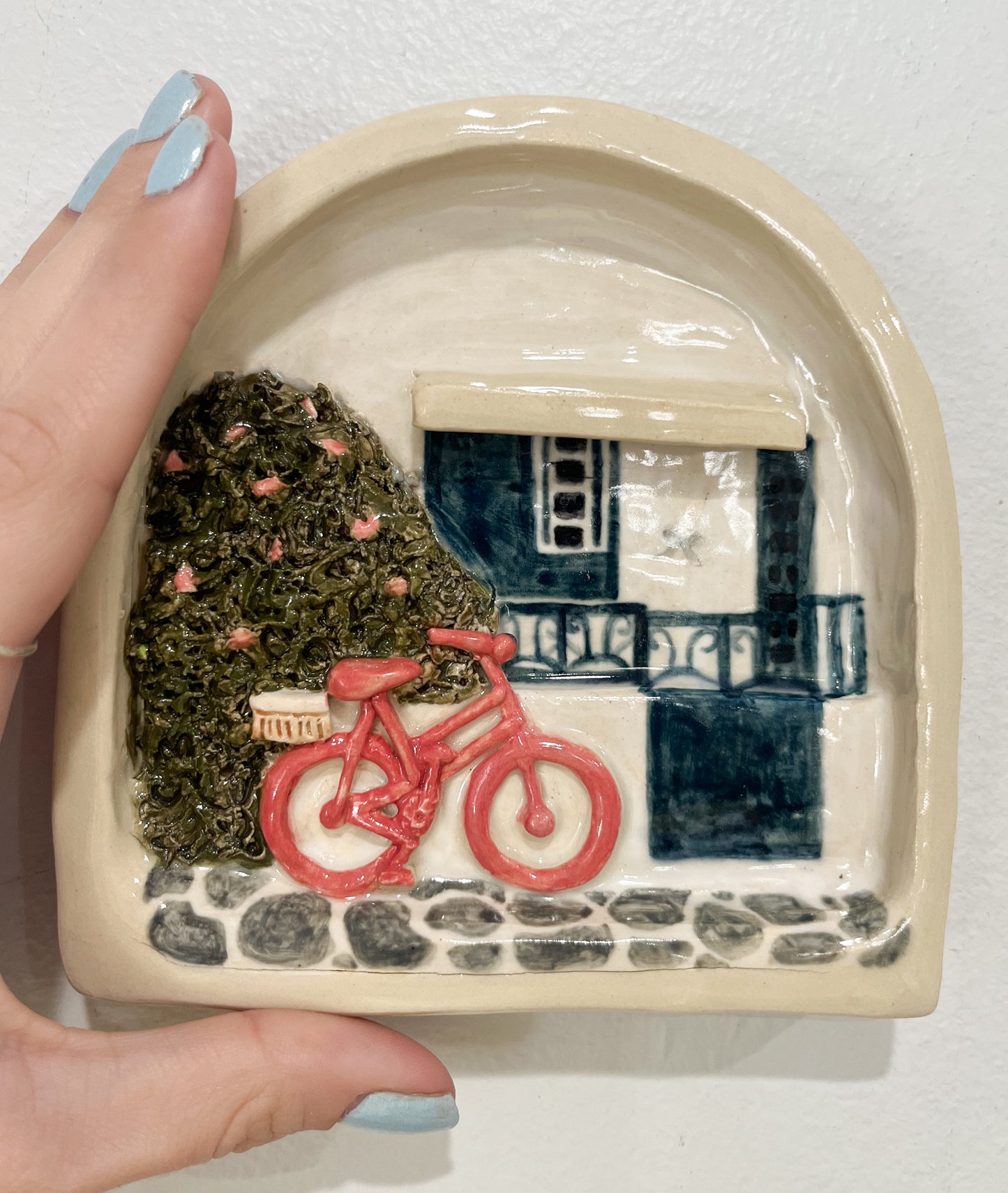 Medium Pink Bike Wall Hanging