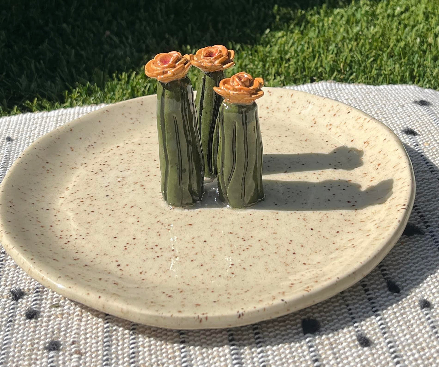 Blooming Cactus Plate