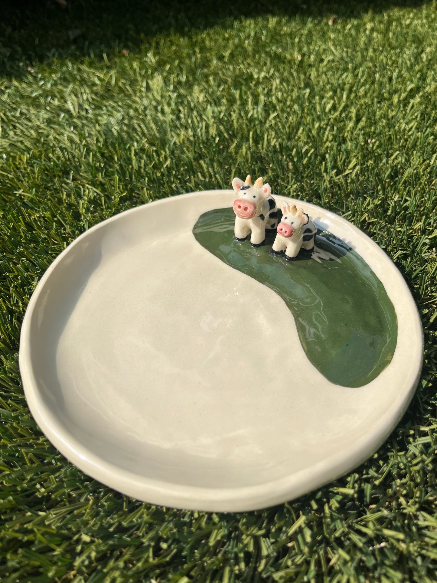 Grazing Cows Plate